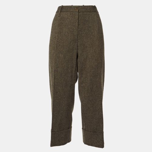 Dolce & Gabbana Brown Wool Straight Leg Culottes L - Dolce & Gabbana - Modalova