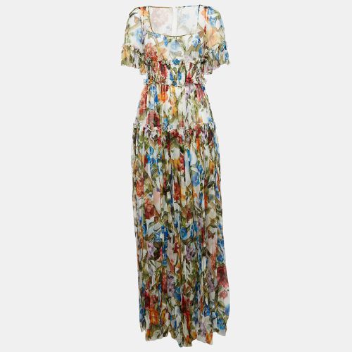 Dolce & Gabbana Multicolor Floral Print Silk Tiered Maxi Dress M - Dolce & Gabbana - Modalova