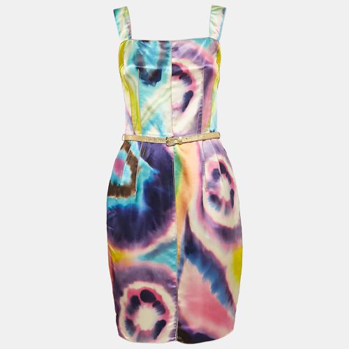 Dolce & Gabbana Multicolor Tie-Dye Print Satin Sheath Dress S - Dolce & Gabbana - Modalova