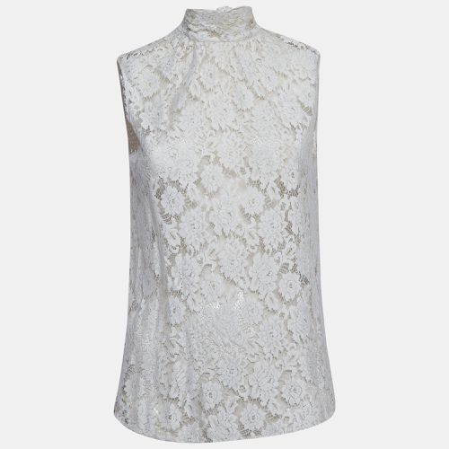 Dolce & Gabbana Cream Lace Sleeveless Top S - Dolce & Gabbana - Modalova