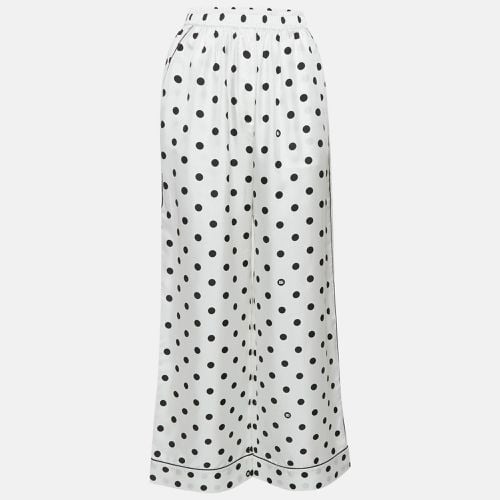 Dolce & Gabbana White/Black Polka Dots Print Silk Pajama Pants S - Dolce & Gabbana - Modalova