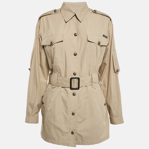 Dolce & Gabbana Khaki Cotton Belted Safari Coat M - Dolce & Gabbana - Modalova