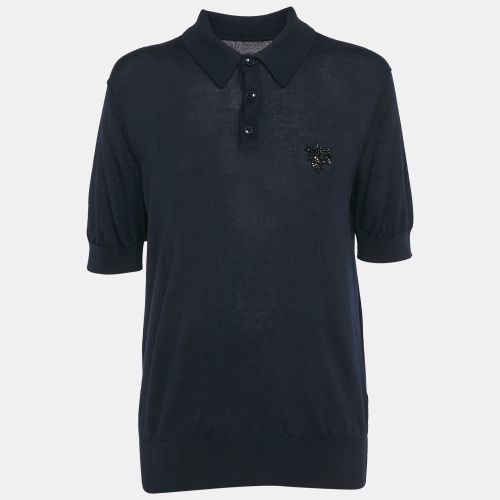 Bug Embellishment Cashmere Polo T-Shirt L - Dolce & Gabbana - Modalova