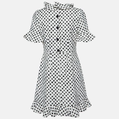 Dolce & Gabbana White Polka Dot Print Cotton Flounced Dress M - Dolce & Gabbana - Modalova