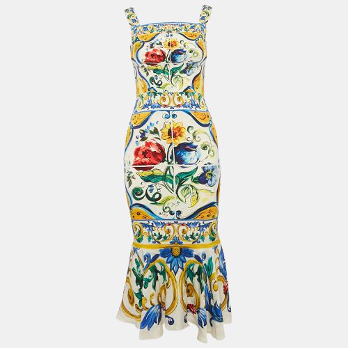 Dolce & Gabbana Multicolor Printed Silk Sleeveless Midi Dress S - Dolce & Gabbana - Modalova