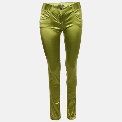 Dolce & Gabbana Green Satin Trousers XS - Dolce & Gabbana - Modalova