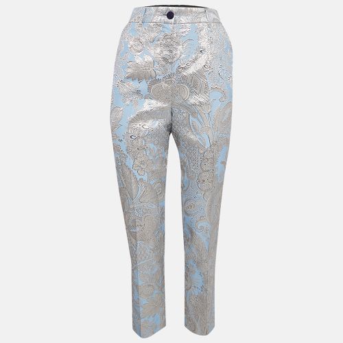 Dolce & Gabbana Blue Lurex Crepe Jacquard Pants S - Dolce & Gabbana - Modalova