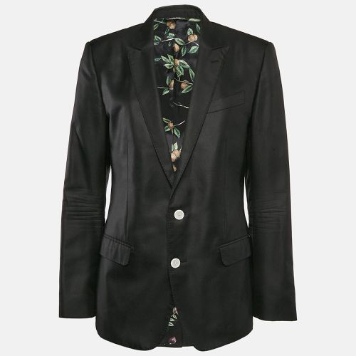 Dolce & Gabbana Black Silk Single Breasted Blazer L - Dolce & Gabbana - Modalova