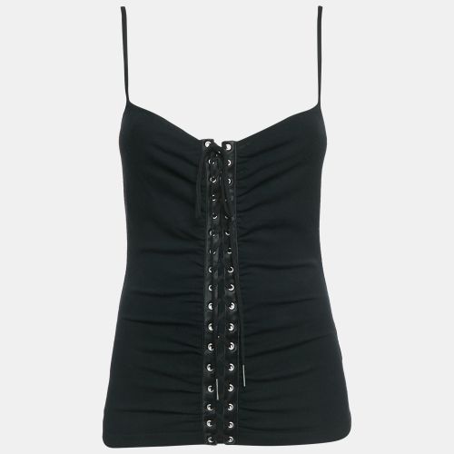 Dolce & Gabbana Black Jersey Lace-Up Detail Camisole S - Dolce & Gabbana - Modalova