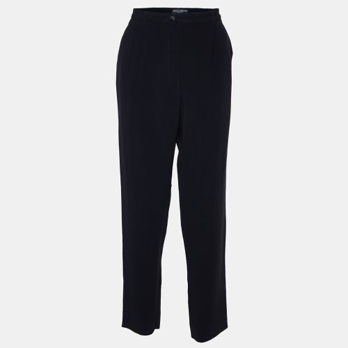 Dolce & Gabbana Black Crepe Trousers L - Dolce & Gabbana - Modalova