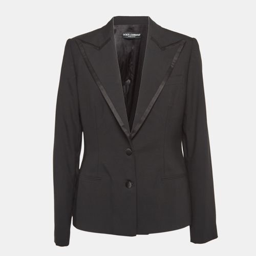 Dolce & Gabbana Black Wool Blend Single Breasted Blazer L - Dolce & Gabbana - Modalova