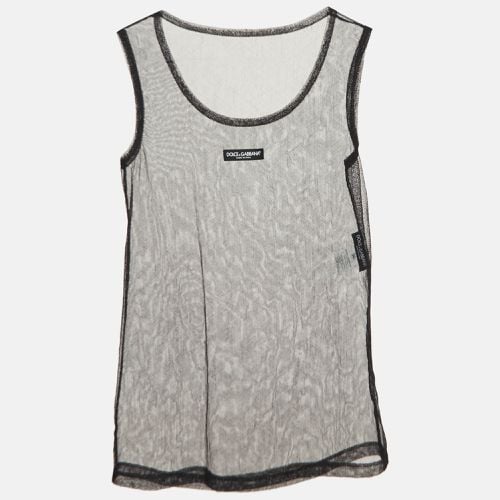 Dolce & Gabbana Black Mesh Sheer Tank Top XS - Dolce & Gabbana - Modalova