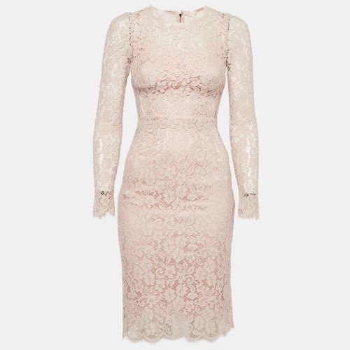 Dolce & Gabbana Pink Guipure Lace Short Dress XS - Dolce & Gabbana - Modalova