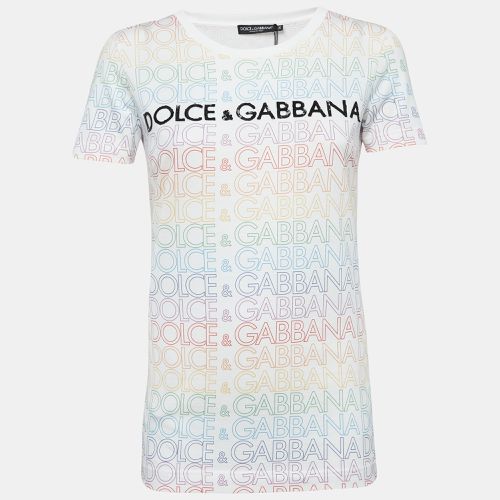 Dolce & Gabbana Multicolor Logo Print Cotton T-Shirt S - Dolce & Gabbana - Modalova