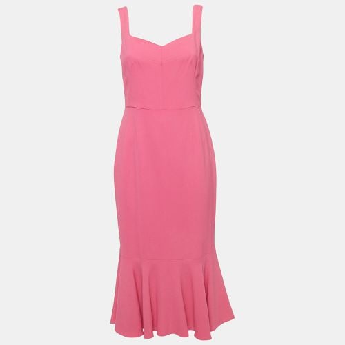 Dolce & Gabbana Pink Crepe Sleeveless Flared Midi Dress M - Dolce & Gabbana - Modalova