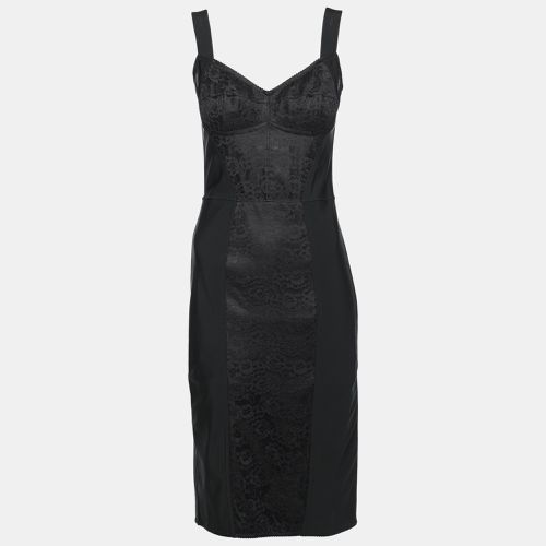 Dolce & Gabbana Black Nylon Bustier Midi Dress S - Dolce & Gabbana - Modalova