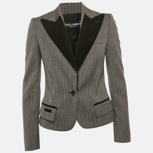 Dolce & Gabbana Grey Striped Wool Tailored Blazer S - Dolce & Gabbana - Modalova