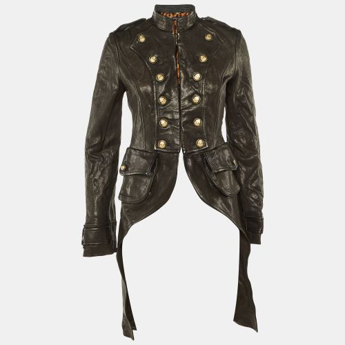 Dolce & Gabbana Black Leather Button Detail Tail Coat S - Dolce & Gabbana - Modalova