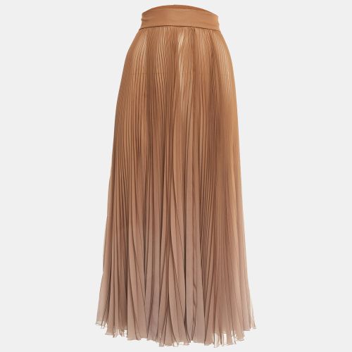 Dolce & Gabbana Brown Georgette Plisse Midi Skirt L - Dolce & Gabbana - Modalova