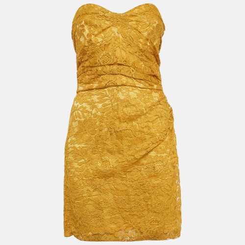 Lace Draped Strapless Mini Dress M - Dolce & Gabbana - Modalova