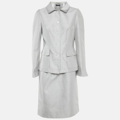 Dolce & Gabbana Grey Cotton Blend Blazer & Skirt Set M - Dolce & Gabbana - Modalova