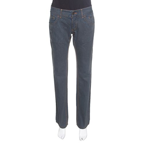 Dolce & Gabbana 14 Green Grey Washed Effect Distressed Denim Jeans M - Dolce & Gabbana - Modalova