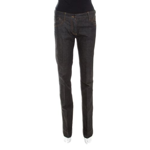 Dolce & Gabbana Black Contrast Topstitch Detail Denim Jeans M - Dolce & Gabbana - Modalova