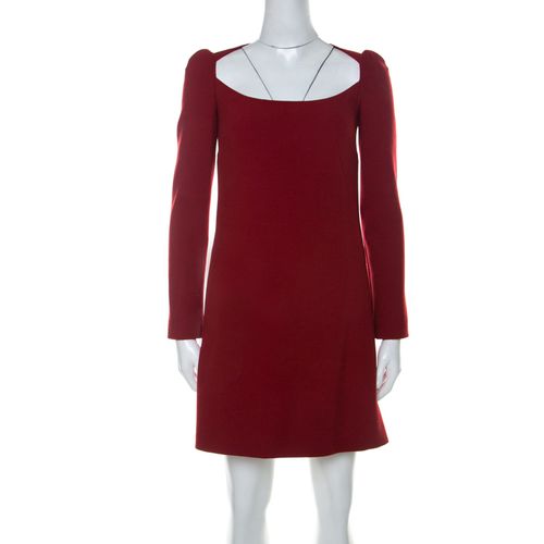 Dolce & Gabbana Red Wool Long Sleeve Shift Dress S - Dolce & Gabbana - Modalova