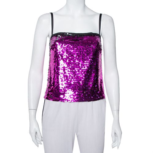 Dolce & Gabbana Fuschia Pink Sequin Paillette Embellished Camisole Top S - Dolce & Gabbana - Modalova