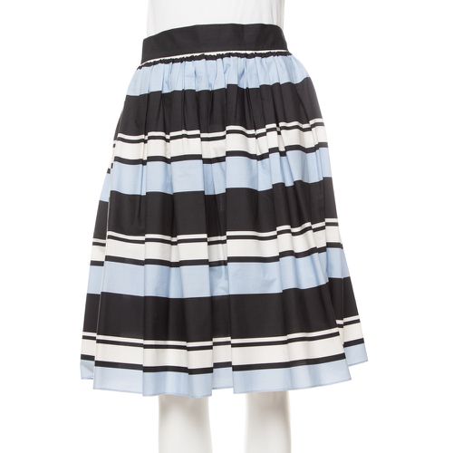 Dolce & Gabbana Blue Striped Cotton Flared Mini Skirt M - Dolce & Gabbana - Modalova