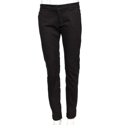 Dolce & Gabbana Black Stretch Cotton Slim Fit Pants L - Dolce & Gabbana - Modalova