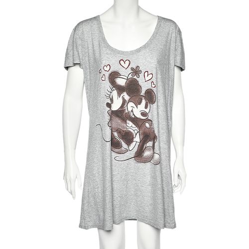 Dolce & Gabbana Grey Mickey Printed Cotton Knit Shift Dress M - Dolce & Gabbana - Modalova