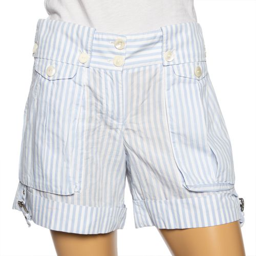 Dolce & Gabbana Blue & White Striped Cotton Shorts S - Dolce & Gabbana - Modalova