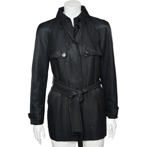 Dolce & Gabbana Black Cotton Belted Button Front Jacket M - Dolce & Gabbana - Modalova