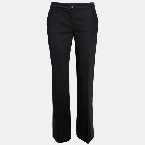 D&G Black Crepe Wool Tapered Pants M - D&G - Modalova