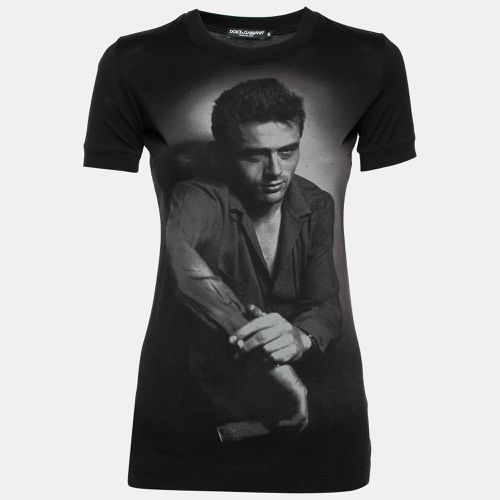 Dolce & Gabbana Black Cotton James Dean Printed T-Shirt S - Dolce & Gabbana - Modalova