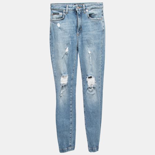 Dolce & Gabbana Blue Distressed Denim Audrey Skinny Jeans S Waist 25" - Dolce & Gabbana - Modalova