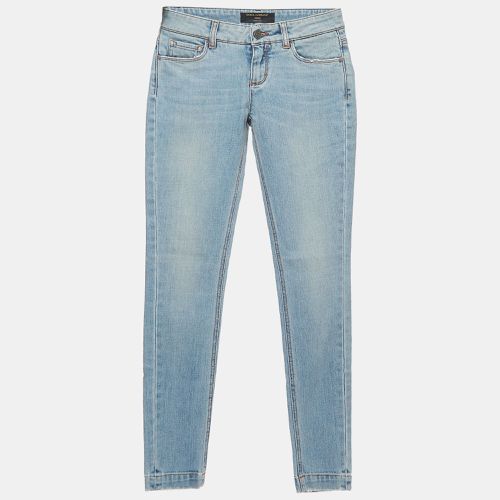 Dolce & Gabbana Blue Washed Distressed Denim Skinny Jeans S Waist 26" - Dolce & Gabbana - Modalova