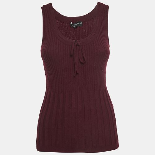 Dolce & Gabbana Burgundy Wool Blend Knit Sleeveless Top M - Dolce & Gabbana - Modalova