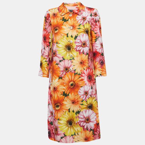 Dolce & Gabbana Gerbera Daisy Print Crepe Mid-Length Coat S - Dolce & Gabbana - Modalova