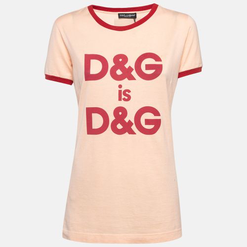 Dolce & Gabbana Pink D&G Print Cotton T-Shirt S - Dolce & Gabbana - Modalova