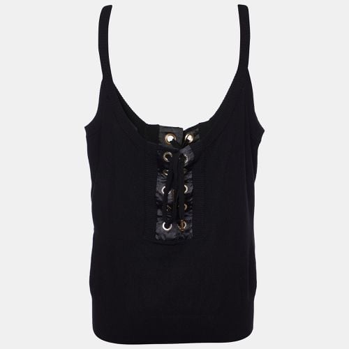 Dolce & Gabbana Black Knit Lace up Tank Top L - Dolce & Gabbana - Modalova