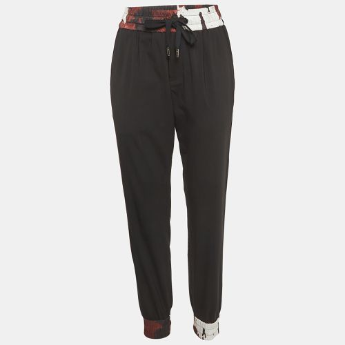 Dolce & Gabbana Black Wool Blend Contrast Trim Track Pants M - Dolce & Gabbana - Modalova