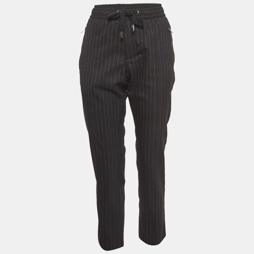 Dolce & Gabbana Dark Grey Pink Stripe Wool Blend Trousers M - Dolce & Gabbana - Modalova