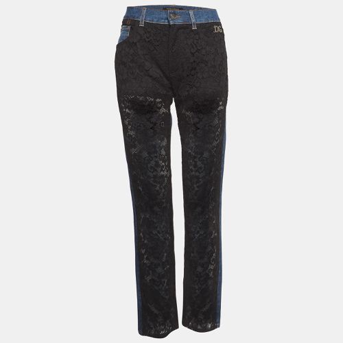 Dolce & Gabbana Black/Blue Lace and Denim Jeans M Waist 31" - Dolce & Gabbana - Modalova