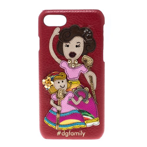 Dolce & Gabbana Red Leather Embellished #dgfamily Patch Iphone 6 Case - Dolce & Gabbana - Modalova