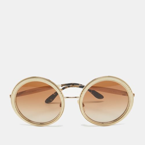 Dolce & Gabbana Gold/Brown Gradient DG2179 Frame Round Sunglasses - Dolce & Gabbana - Modalova