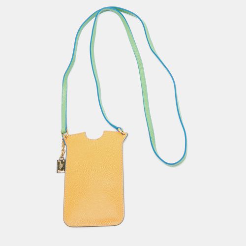 Green Leather Logo Charm Phone Crossbody Bag - Dolce & Gabbana - Modalova