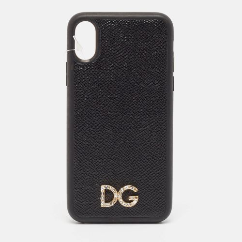 Dolce & Gabbana Black DG Logo Crystals iPhone X Case - Dolce & Gabbana - Modalova