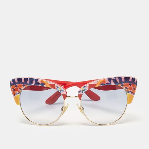 Dolce & Gabbana Red/Blue Gradient DG4277 Sicilian Carretto Cat-Eye Sunglasses - Dolce & Gabbana - Modalova